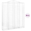 vidaXL Oblúkový gabionový kôš 11ks 200x30x220/240cm pozinkované železo