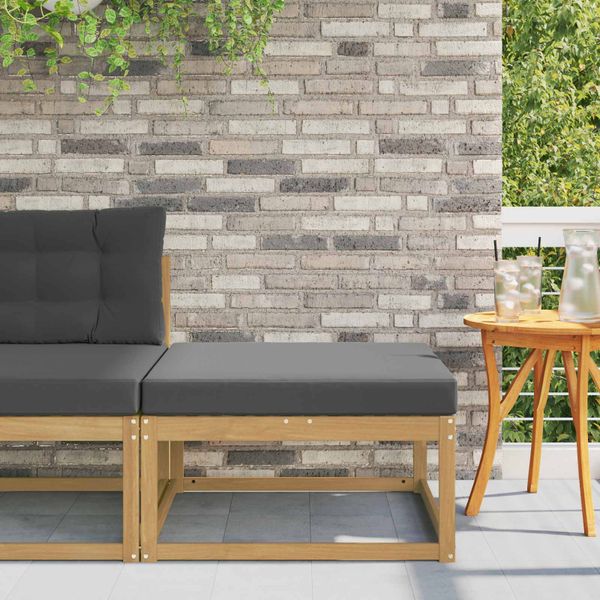 vidaXL Vonkajší taburet Polyester Biela