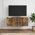 vidaXL Nástenná TV skrinka Nástenný Dymový dub 78,5 x 31 x 30 cm