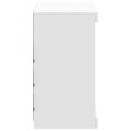 vidaXL Komoda s LED svetlami biela 60,5x37x67 cm