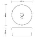 vidaXL Luxusné umývadlo, okrúhle, matné svetlomodré 40x15 cm, keramika