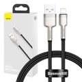USB kábel pre Lightning Baseus Cafule, 2,4 A, 0,25 m (čierny)