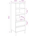 vidaXL Highboard Staré drevo 40 x 36 x 110 cm Kompozitné drevo
