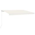 vidaXL Automaticky zaťahovacia markíza 450x300 cm krémová