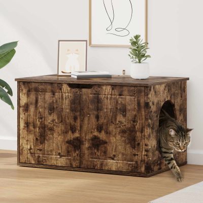 vidaXL Mačka Dom Dymová dub 85 x 55 x 50,5 cm Kompozitné drevo