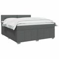 vidaXL Posteľ boxspring s matracom Tmavosivá 140 x 200 cm Látka