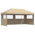 vidaXL Párty stan 292 x 580 x 315 cm Béžová Oxfordská látka