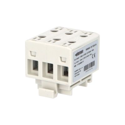 Svorka univerzálna UK 16/3x1 A, 85A, 3pól., AL/CU, krytá, šedá, na DIN