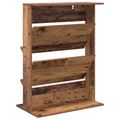 vidaXL Regál na časopisy Staré drevo 70 x 41 x 96 cm Kompozitné drevo