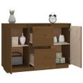 vidaXL Komoda medovo-hnedá 111x34x75 cm masívne borovicové drevo