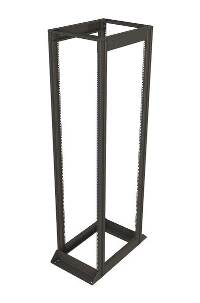 Rozvádzačový rám 19" 45U 600x1000, čierny, vysokonosný, nosnosť 1200 kg, komplet, VR-45-B
