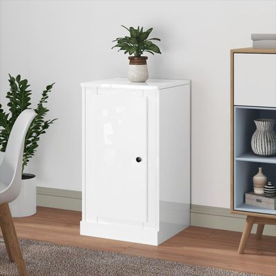 vidaXL Komoda lesklá biela 37,5x35,5x67,5 cm kompozitné drevo