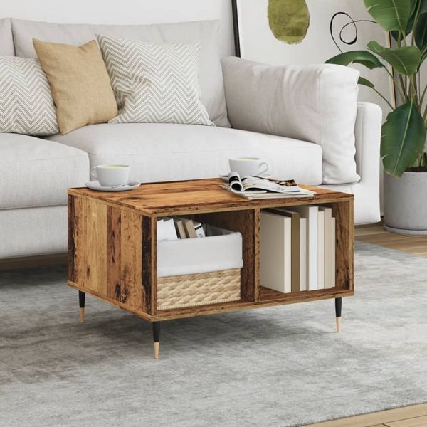 vidaXL Konferenčný stolík staré drevo 60x50x36,5 cm spracované drevo