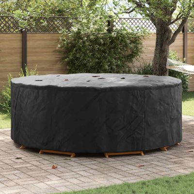 vidaXL Obal na nábytok 244 x 244 x 85 cm 210D Oxfordská tkanina Čierny