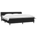 vidaXL Posteľný rám boxsping s matracmi čierna 200x220 cm zamat