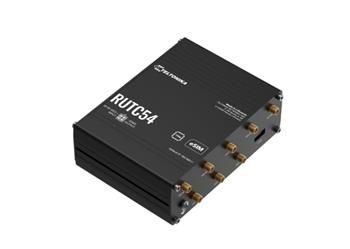 Teltonika RUTC54, průmyslový global 5G router Router, 5G Sub-6 GHz, Wi-Fi 6, dual SIM + eSIM, Docker, GNSS, Modbus, BACnet, DNP3, -40 až +75 °C, DIN rail