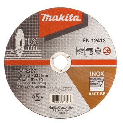Makita řezný kotouč 180x1,6x22 nerez