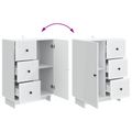 vidaXL Servírovacia skriňa Biela 66 x 34,5 x 90 cm Kompozitné drevo