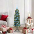 vidaXL Umelý vianočný stromček Zelená 120 cm PVC, oceľ a plast