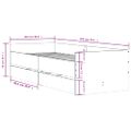 vidaXL Rám postele so zásuvkami betónovo-sivý 100x200 cm