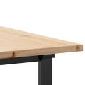 vidaXL Jedálenský stolík v tvare O 180x90x75,5 cm borovica a oceľ