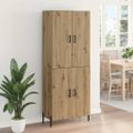 vidaXL Highboard Remeselný dub 69,5 x 34 x 180 cm Kompozitné drevo