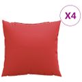 vidaXL Dekoratívne vankúše 4 ks červené 40x40 cm látka
