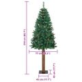 vidaXL Úzky vianočný stromček Zelená 210 cm