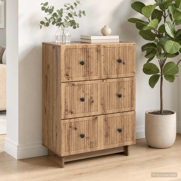 vidaXL Zásuvkový kabinet 66 x 34,5 x 90 cm Kompozitné drevo