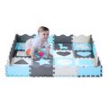 Detská penová puzzle podložka NILS Fun MD03 modrá