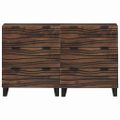 vidaXL Komoda set 2 ks Orech 120 x 33 x 75 cm Masívne mango drevo