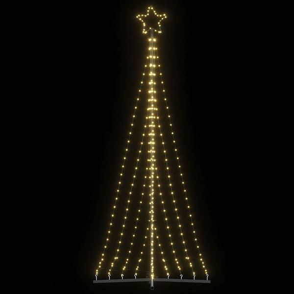 vidaXL LED vianočný stromček 447 LED teplá biela 250 cm