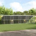 vidaXL Psí kennel 4 ks Strieborná 8 x 2 x 2 m Pozinkovaná oceľ