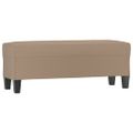 vidaXL Lavička kapučínová 100x35x41 cm umelá koža