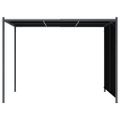 vidaXL Záhradná pergola s výsuvnou strechou antracitová 3x3 m