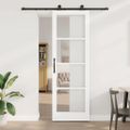 vidaXL Posuvné dvere ORKDAL 78 x 232 cm Biela a čierna
