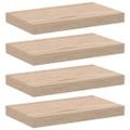 vidaXL Plávajúce police 4 ks 40x23,5x4 cm, kompozitné drevo