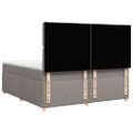 vidaXL Boxspring posteľ s matracom sivohnedý 200x200 cm látka