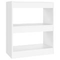 vidaXL Knižnica/deliaca stena biela 60x30x72 cm