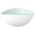 vidaXL Umývadlo tvrdené sklo 54,5x35x15,5 cm biele