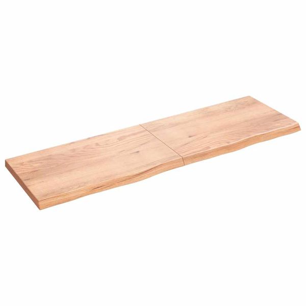 vidaXL Stolová doska bledohnedá 200x60x(2-6) cm ošetrený masívny dub
