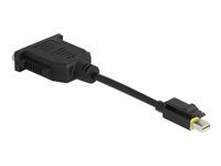 Video adaptér - jeden spoj - Mini DisplayPort (M) s jazýčkom do DVI-I (F) - DisplayPort 1.1 - 15 cm - neobsahuje halogén - čierna