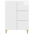 vidaXL Servírovacia skriňa Biela s vysokým leskom 66 x 34,5 x 90 cm