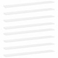vidaXL Prídavné police 8 ks, biele 80x10x1,5 cm, drevotrieska