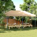 vidaXL Párty stan 292 x 580 x 315 cm Béžová Oxfordská látka