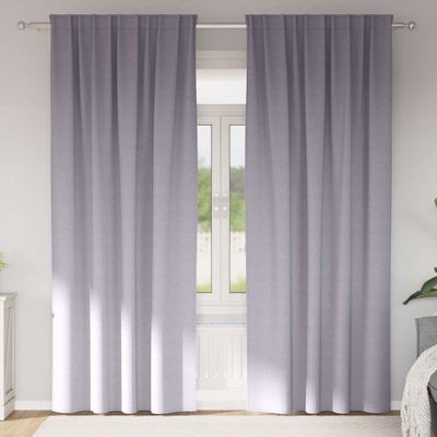 vidaXL Záclony na zatemnenie s krúžkami 2 pcs Metalická šedá