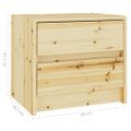 vidaXL Nočný stolík 40x30,5x35,5 cm jedľový masív