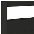 vidaXL Skrinka na čelo postele s LED čierna 220x17x102 cm