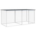 vidaXL Klietka pre kurčatá so strechou, antracitová 203x98x90 cm, pozinkovaná oceľ