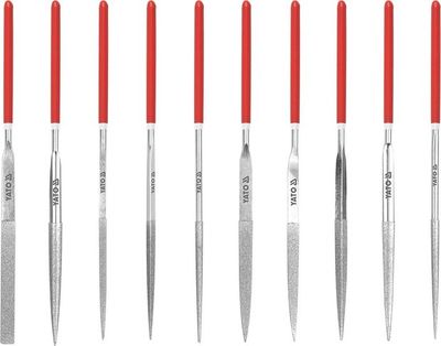 Sada jehlových diamantových pilníkov 3 x 140 mm 10 ks 50 mm